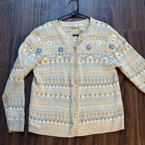 Sweet Floral Vintage Grandma Sweater